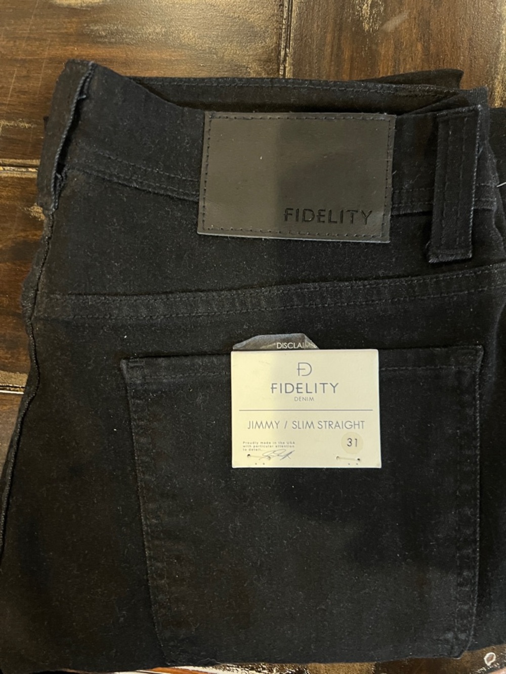 Fidelity Jimmy Slim Straight Jeans - Black